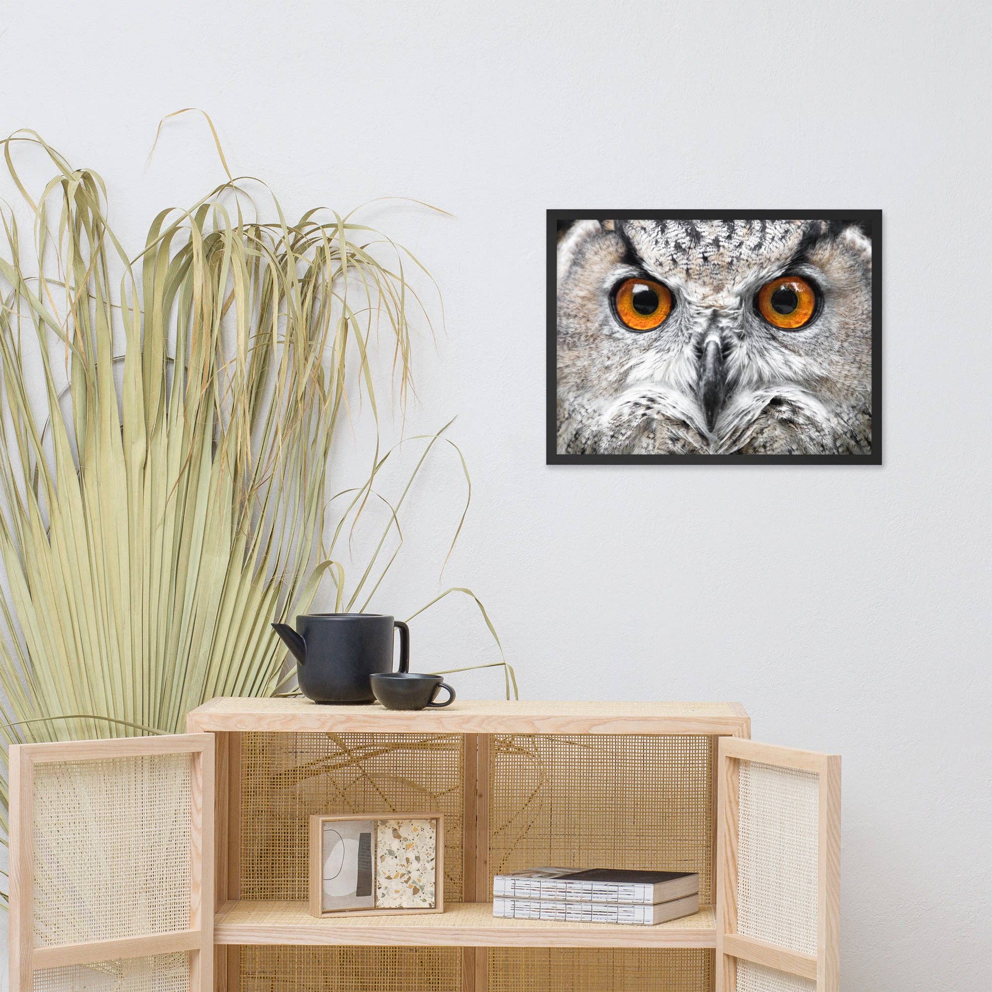 Pipa Wall Art & Home Decor - Wholesale Art Print - Close-up Yellow Owl Eyes Animal Wildlife Framed Wall Art4