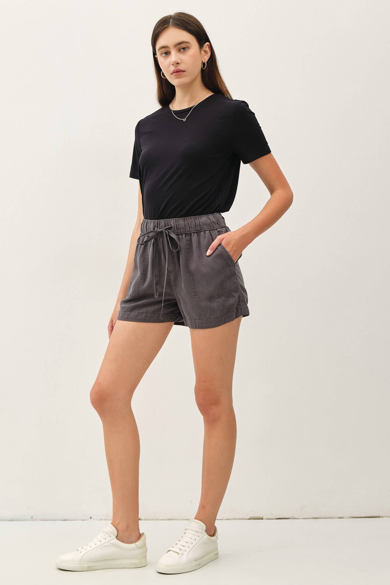 Be Cool - Wholesale Shorts - Women's - NEW COLOR-HIGH RISE PULL ON TENCEL SHORT 3