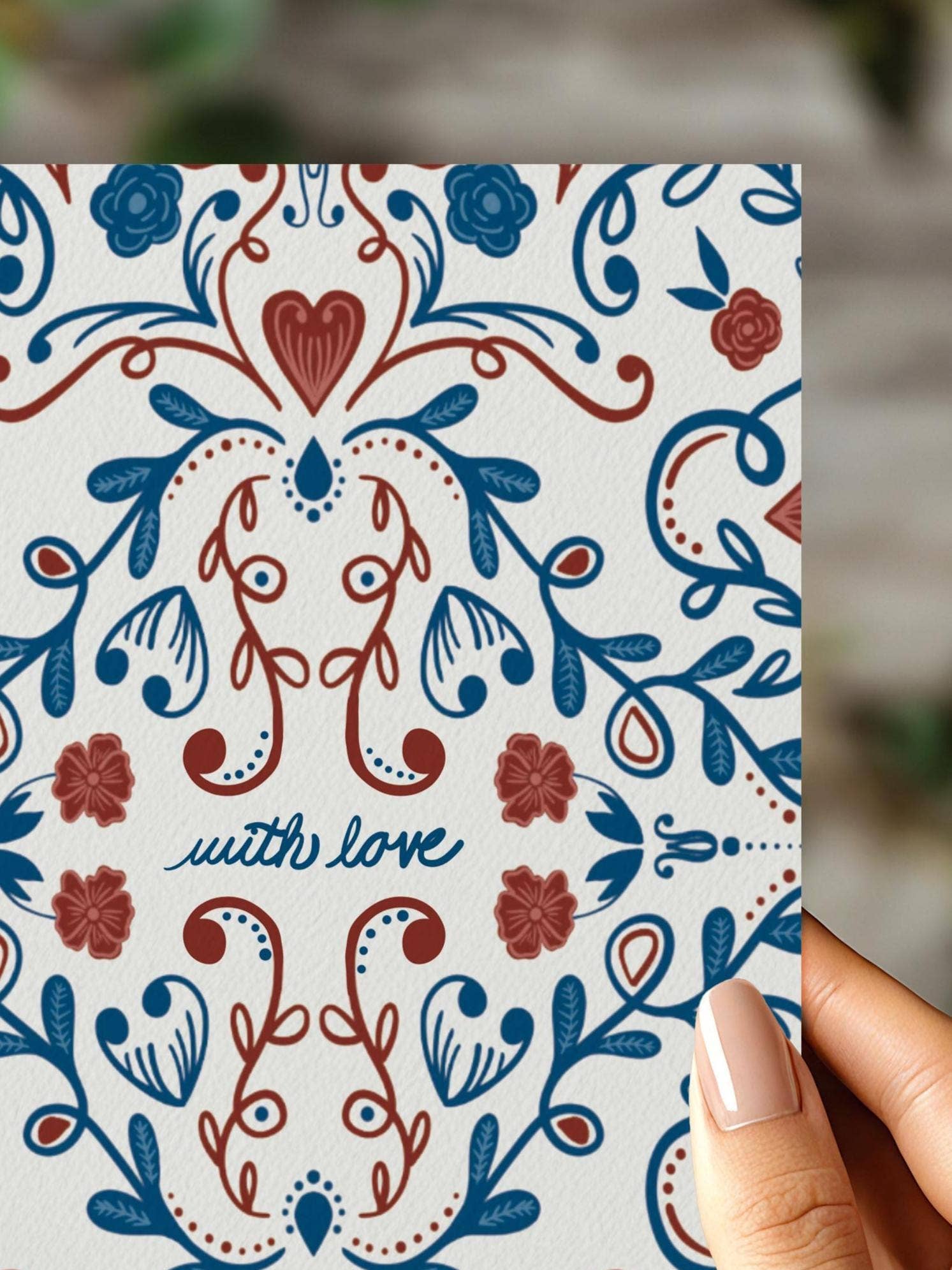 Beth Ann Erickson Designs - Wholesale Congratulations Card - With Love, All Occasion Card, Scandinavian Card2