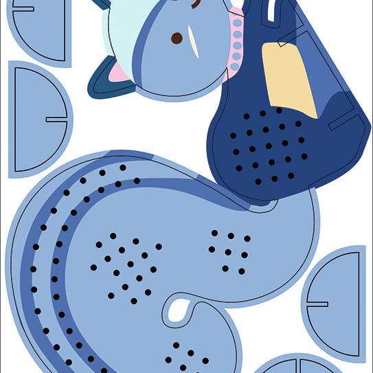 URSUS® / Buntpapierfabrik Ludwig Bähr GmbH & Co. KG - Wholesale Knutselnaai-set - Kruissteek knutselset met eekhoornmotief2