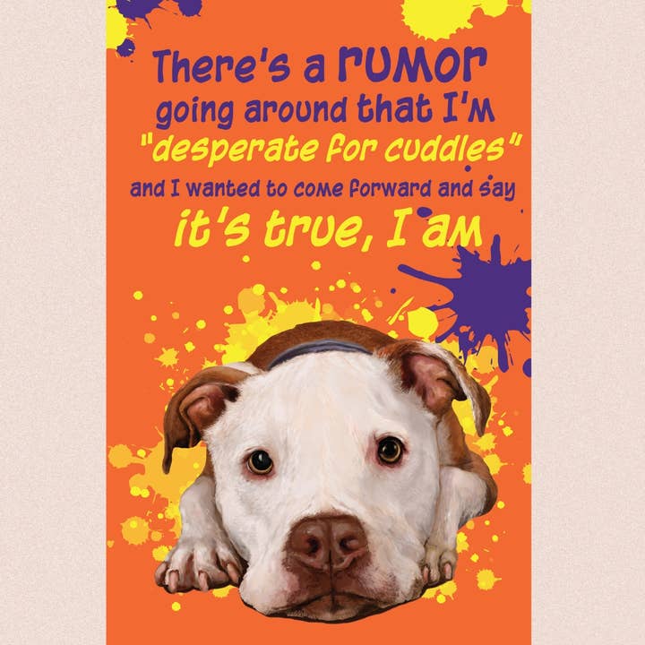 purrPETuallove - Wholesale Everyday Greeting Card - Cuddles - Pit Bull
