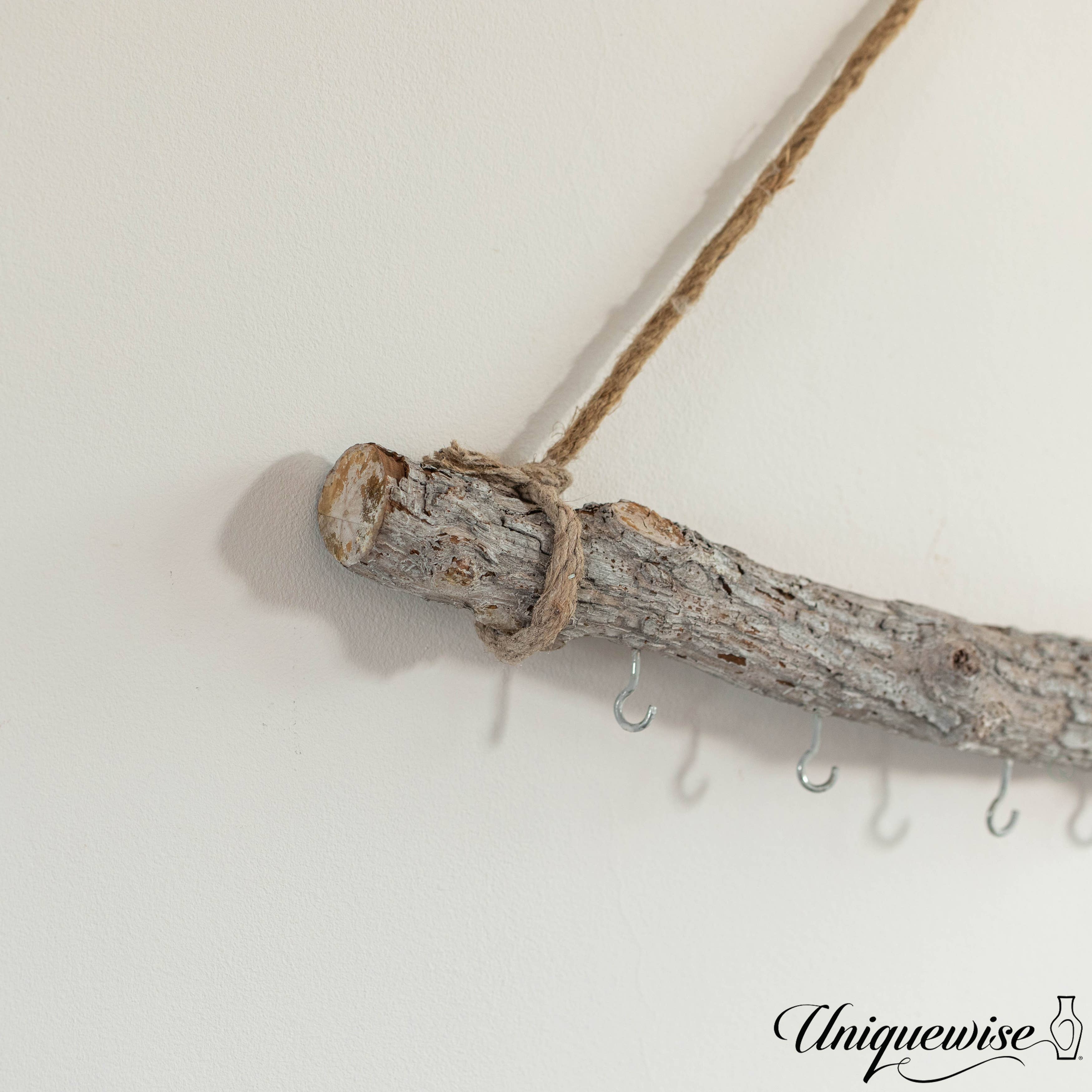 Quickway Imports - Wholesale Wall Accent - Uniquewise 19-inch Natural Decorative Jujube Wooden Log Hang2