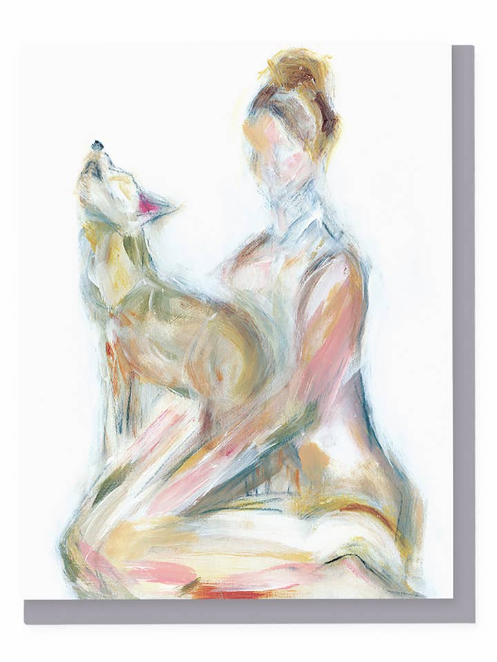 Woman and Her Wolf Card for wholesale by Leigh Cypres