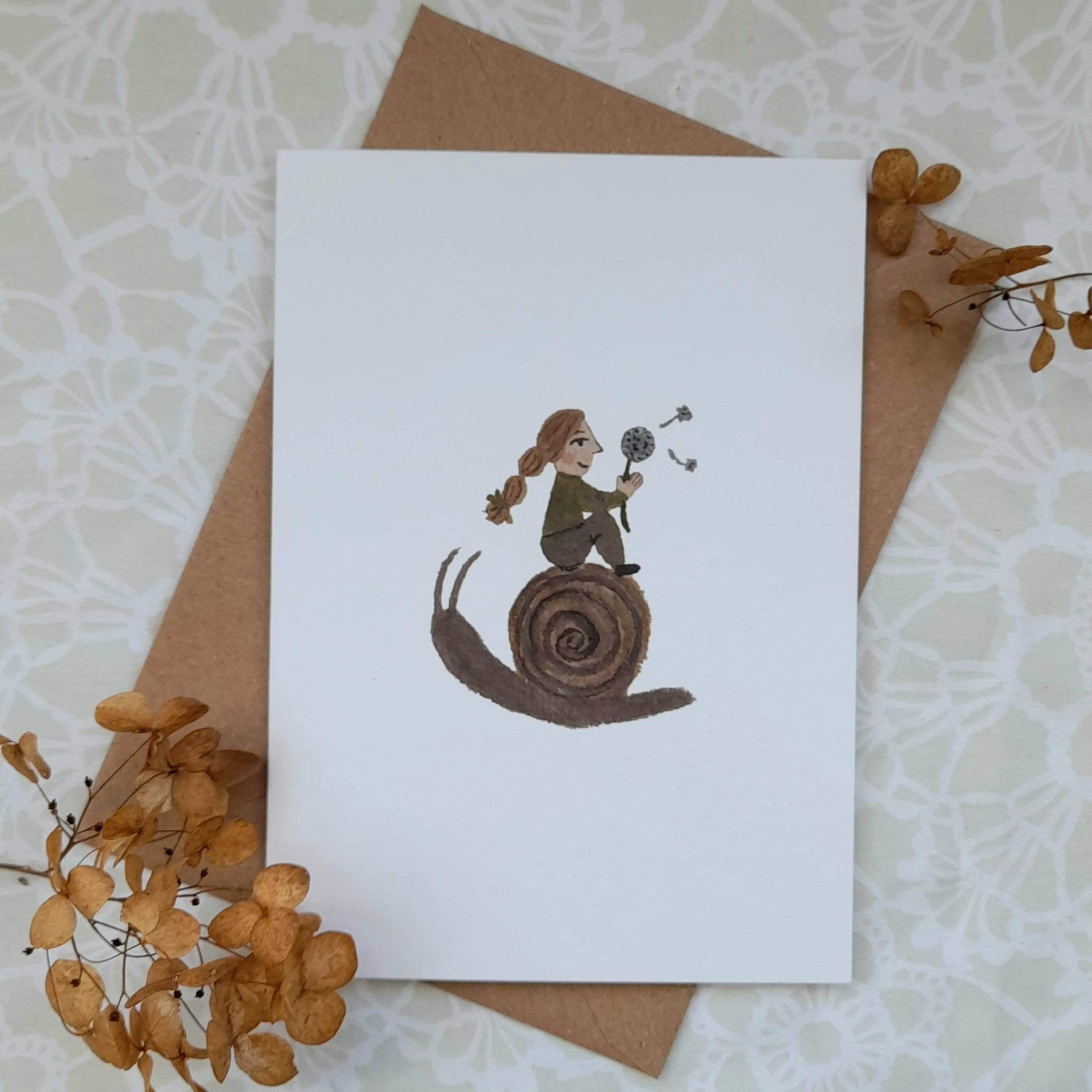 LYDIAMAE – wholesale Everyday greeting card – Snail Ride Greetings Card0