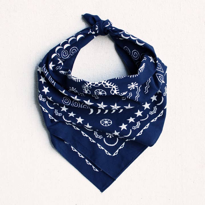 Navy Elements Bandana for wholesale by Abracadana