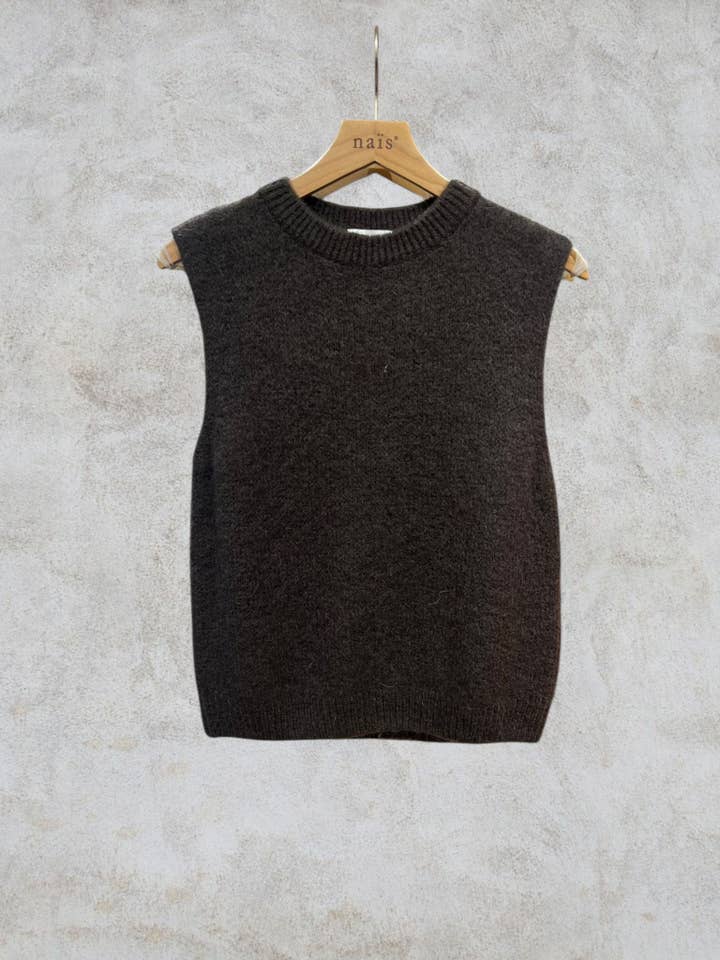 NAÏS PARIS - Wholesale Knit Sweater - Women's - Round neck sleeveless sweater in kid mohair and wool6