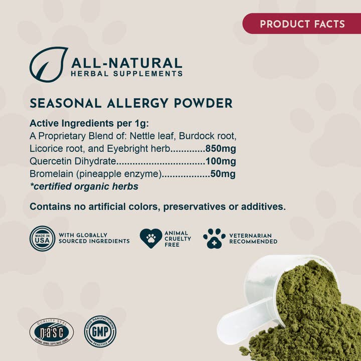 Animal Essentials - Wholesale Pet Supplement - Cat/Dog - Seasonal Allergy Powder + Quercetin | Allergy Support6