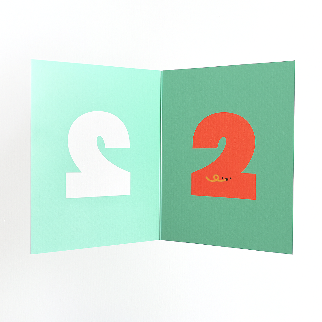 Rumble Cards - Wholesale Birthday Card - Age 2 - Die Cut - Cute Character - Fun Happy Birthday - Two1