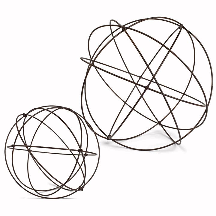 Park Hill Collection - Wholesale Decorative Tabletop Object - Wire Garden Spheres