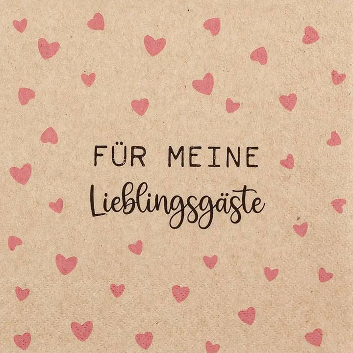 Napkins My Favorite Guests eco for wholesale by Home Fashion - Carl Dietrich GmbH