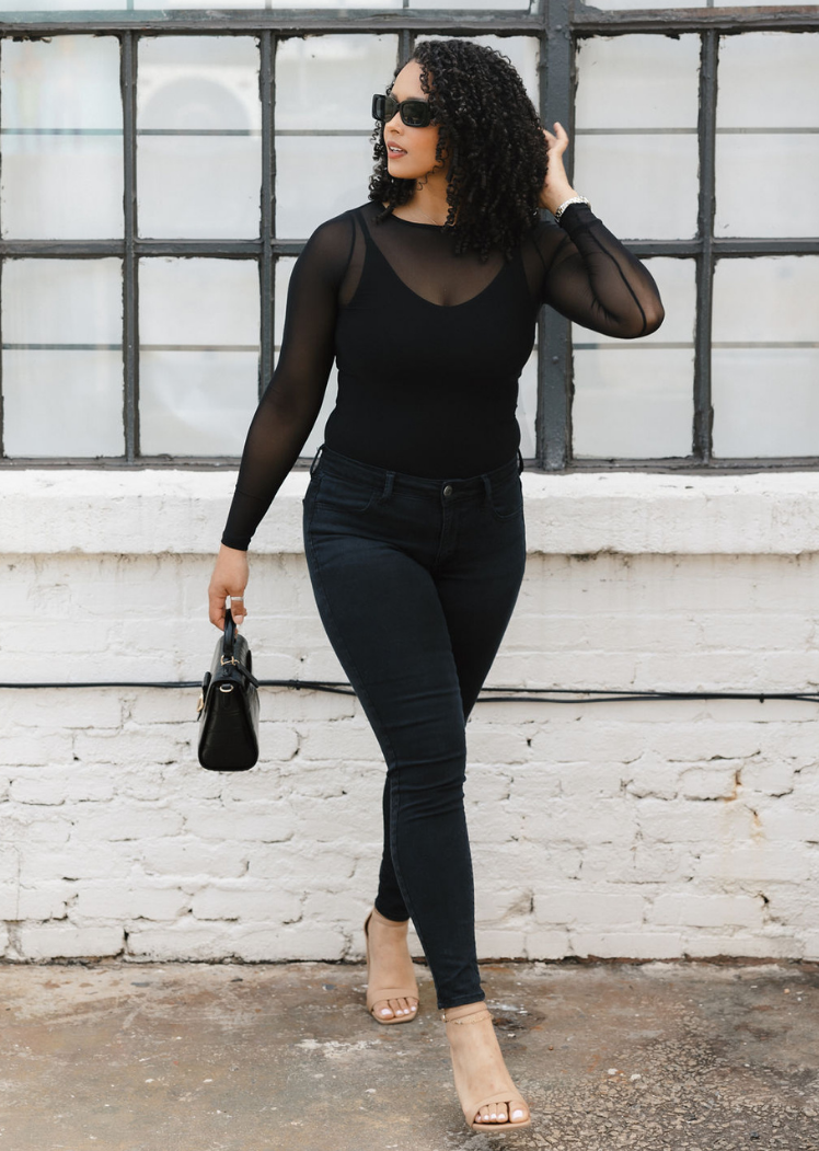 ELIETIAN - Wholesale Gebreide top - Dames - Doorschijnende top met lange mouwen11