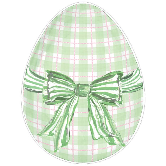 Nappe découpée chic en vert à carreaux verts avec accent rose pour la vente par RosanneBeck Collections