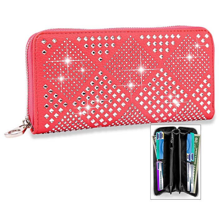 Portefeuille tendance Diamond Bling pour la vente par Handbag Express