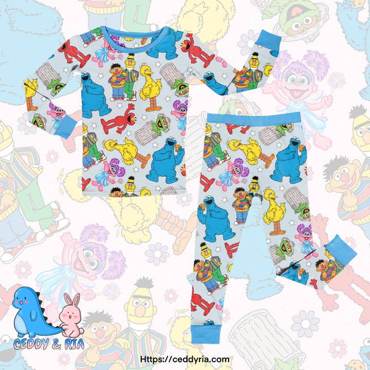 Fuzzy friends pojke bambu 2-delat pyjamasset för wholesale av CEDDY & RIA