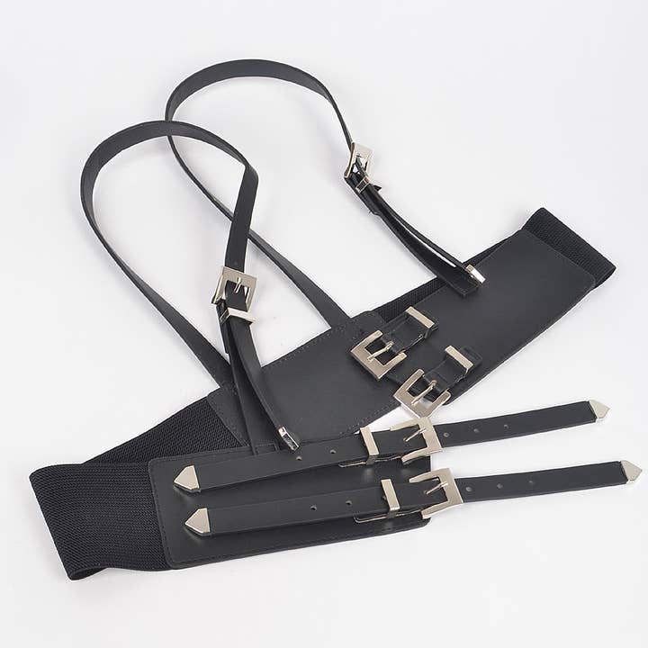 3AM BY H&D ACCESSORIES - Wholesale Belt - Women's - Multi Buckle Plus Size Harness Belt4