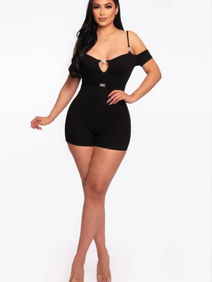 Bandanas Wholesale - Wholesale Romper - Women's - Infinity Off-shoulder Knitted Rompers