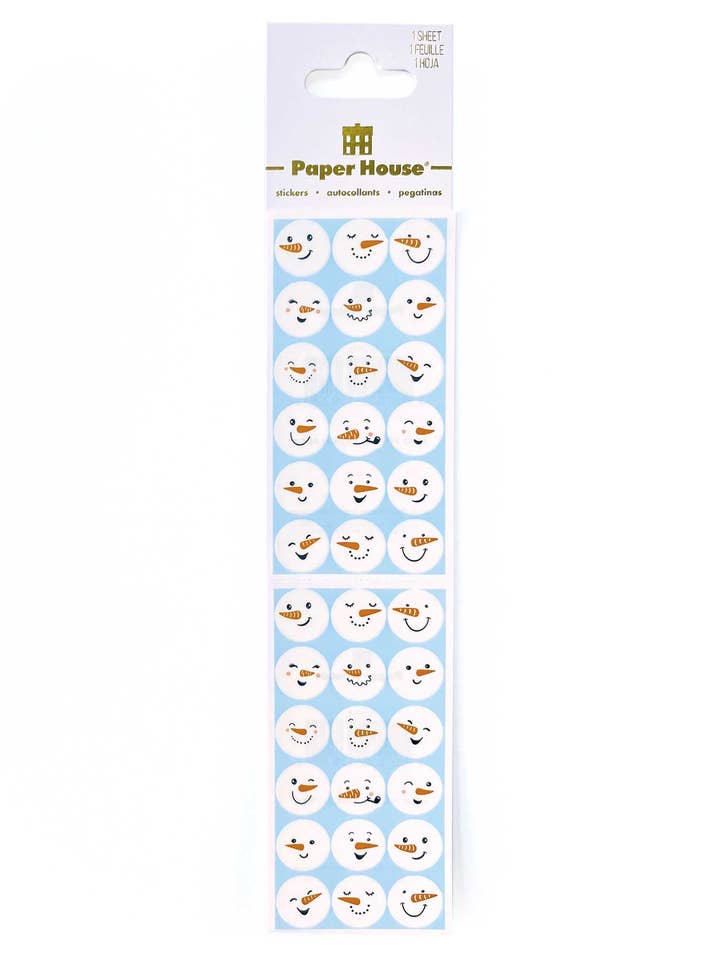 Stickers - Snowman Faces for wholesale by Paper House Productions