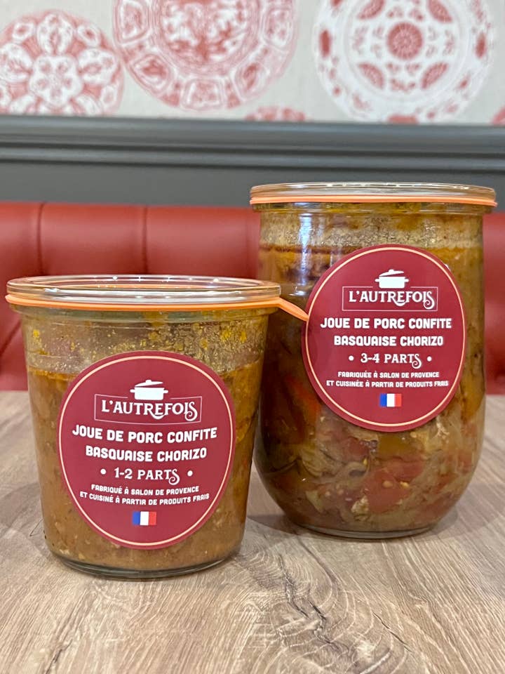 Bochecha de porco confitada basca chouriço por atacado de L'Autrefois