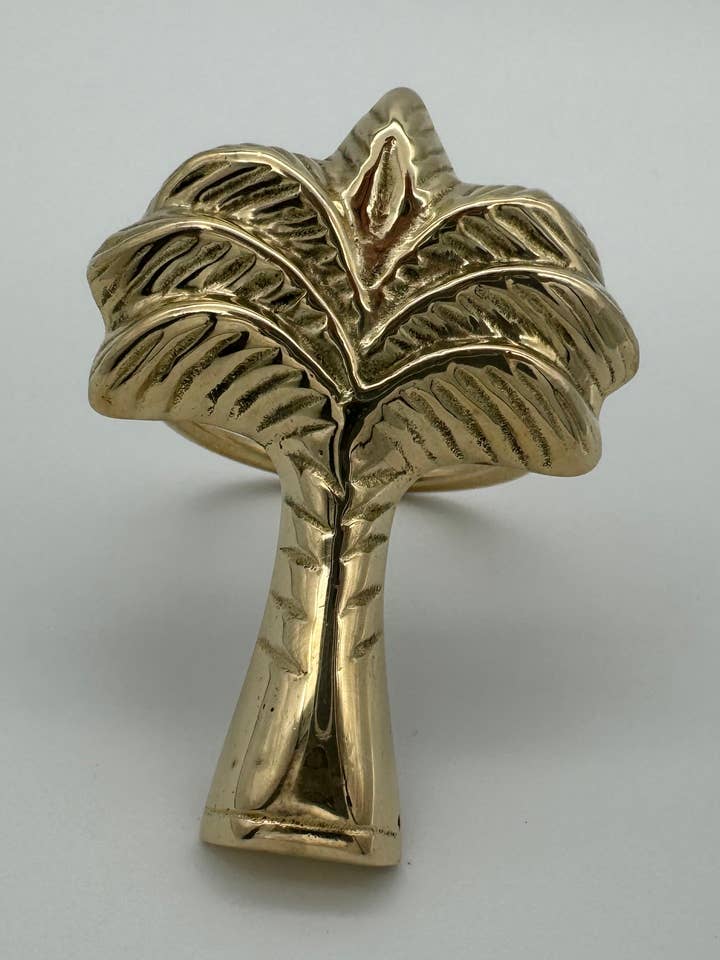 Palm Tree Napkin Holder, Bronze Handmade for wholesale by Bronze Betty