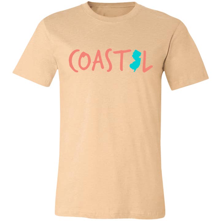 T-shirt unisexe Coastal New Jersey Sunset Red en jersey pour la vente par Coastal & Midwest State of Mind