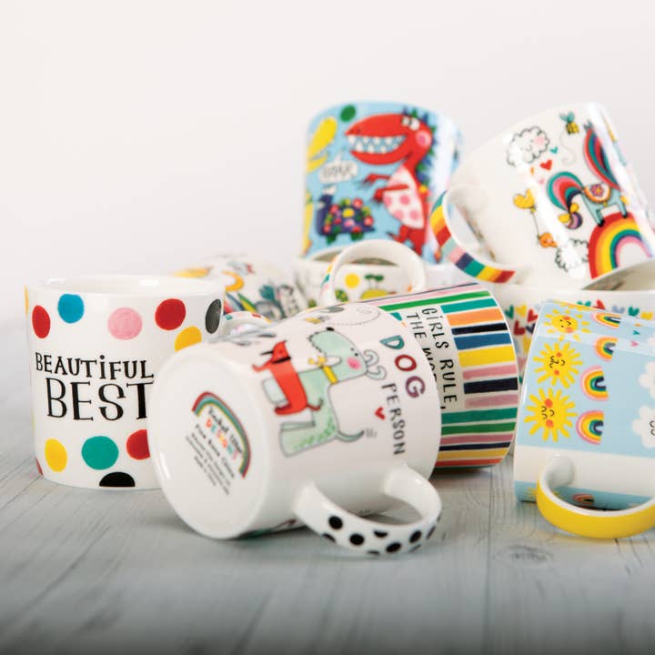 Rachel Ellen Designs - Wholesale Coffee Mug - Boxed Bone China Mug - Cats Meow!
