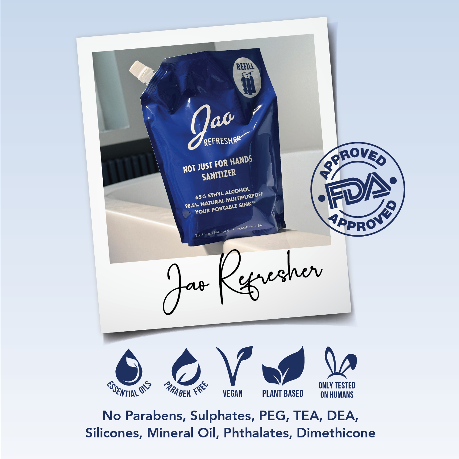 Jao Brand – wholesale Hand sanitiser – Jao Refresher 28.4fl oz Refill Pouch3