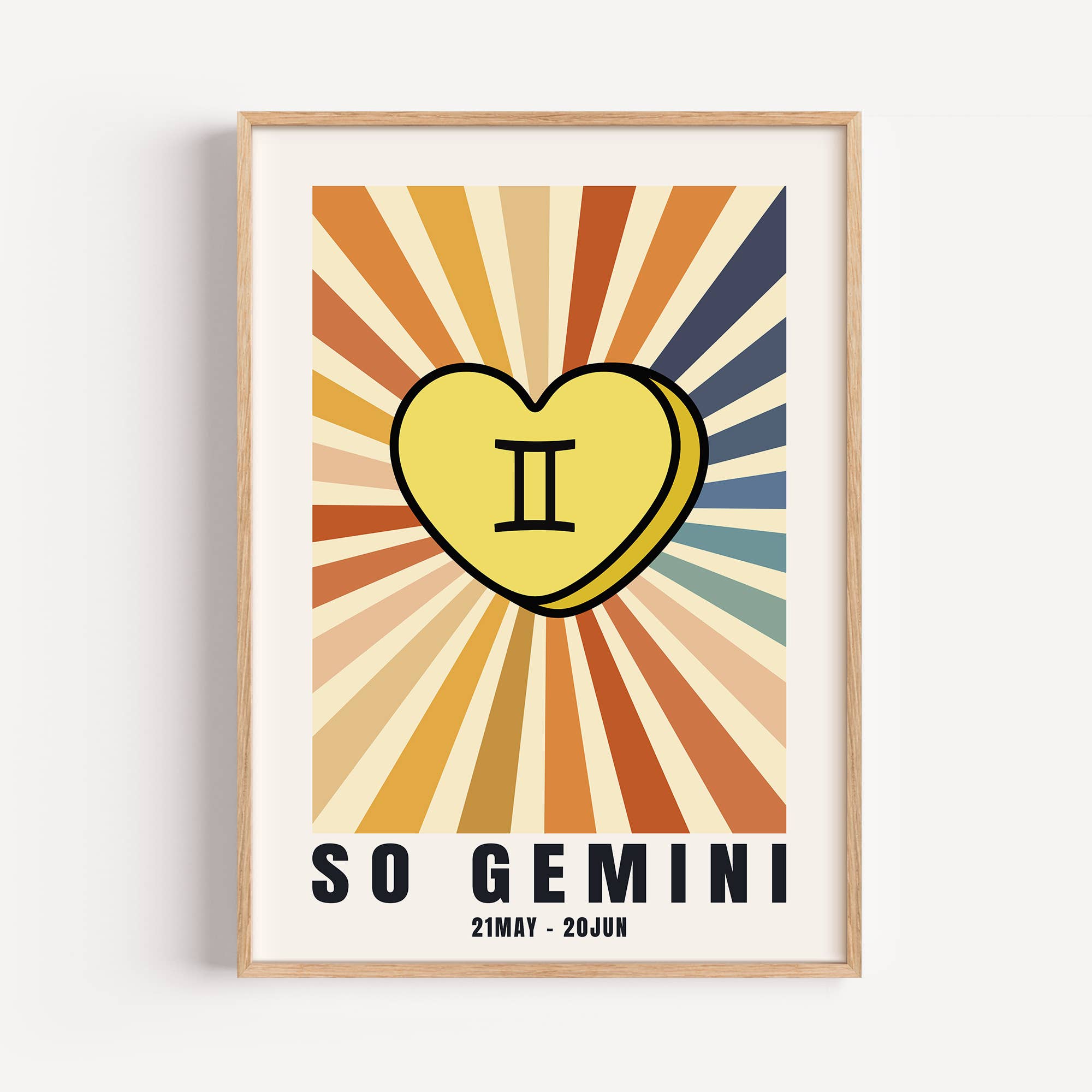 Timmy Loves - Wholesale Art Print - So Your Star Sign | Sunburst Zodiac Star Sign A3 Art Print2