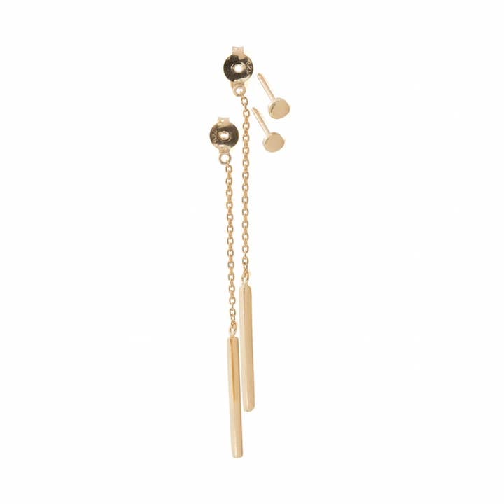 Boucles d'oreilles Drop dorées pour la vente par House Thirteen