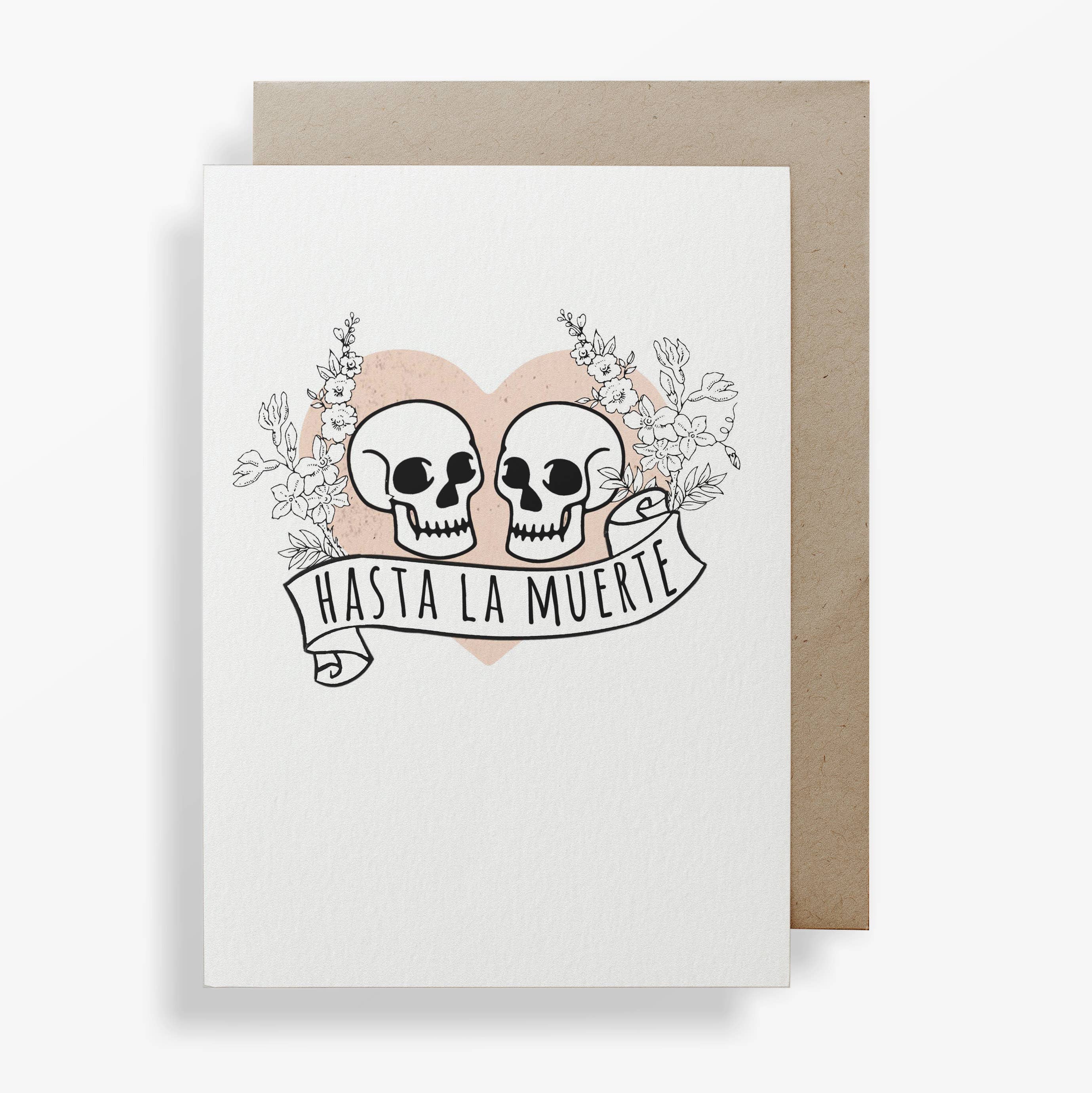 Highland Park Paper Co - Wholesale Love Card - Hasta La Muerte Hearts | Love Card1