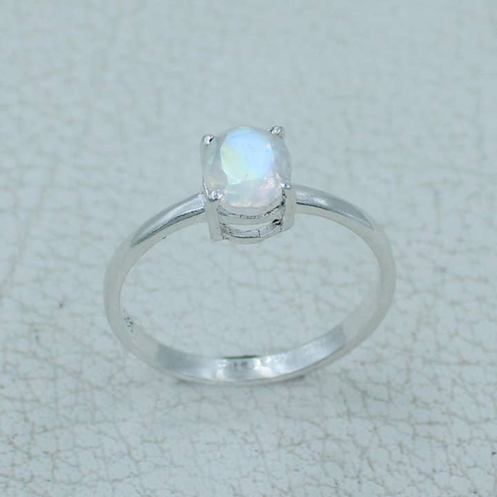 Silvex Jewelry - Wholesale Single Stone/Solitaire Ring - Garnet Minimalist Ring 925 Silver Birthstone Gift Jewelry13