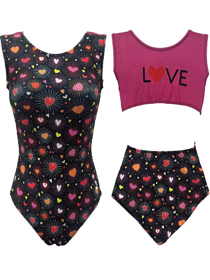 Sprängfyllda Hjärtan av Kärlek Valentindräkt för Dans & Gymnastik för wholesale av Foxy's Leotards