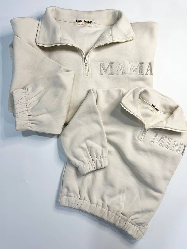 MINI Broderad tröja med dragkedja för wholesale av Huds + Hanes