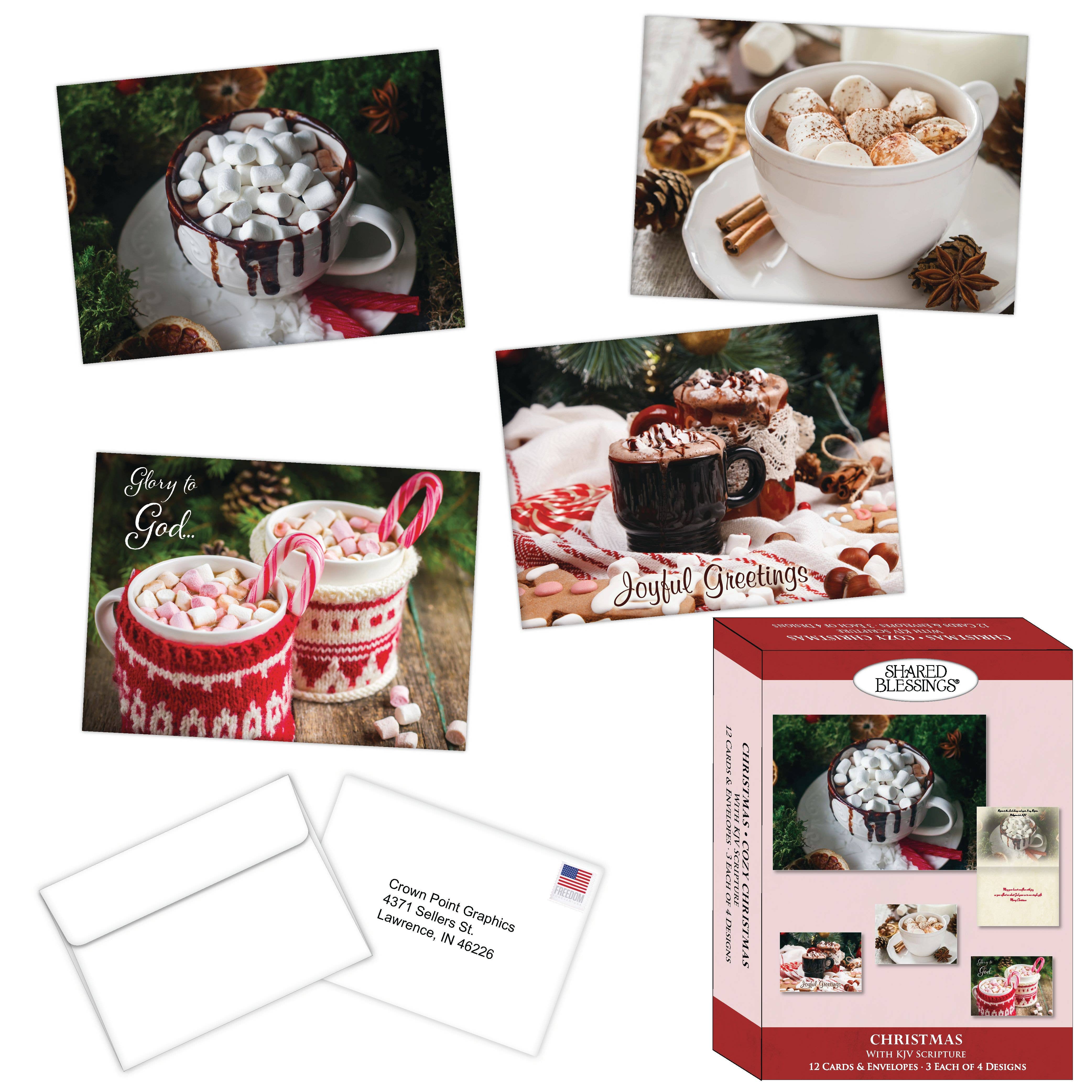 Crown Point Graphics - Vente Cartes de Noël - Cartes de Noël religieuses en boîte - Noël douillet KJV3