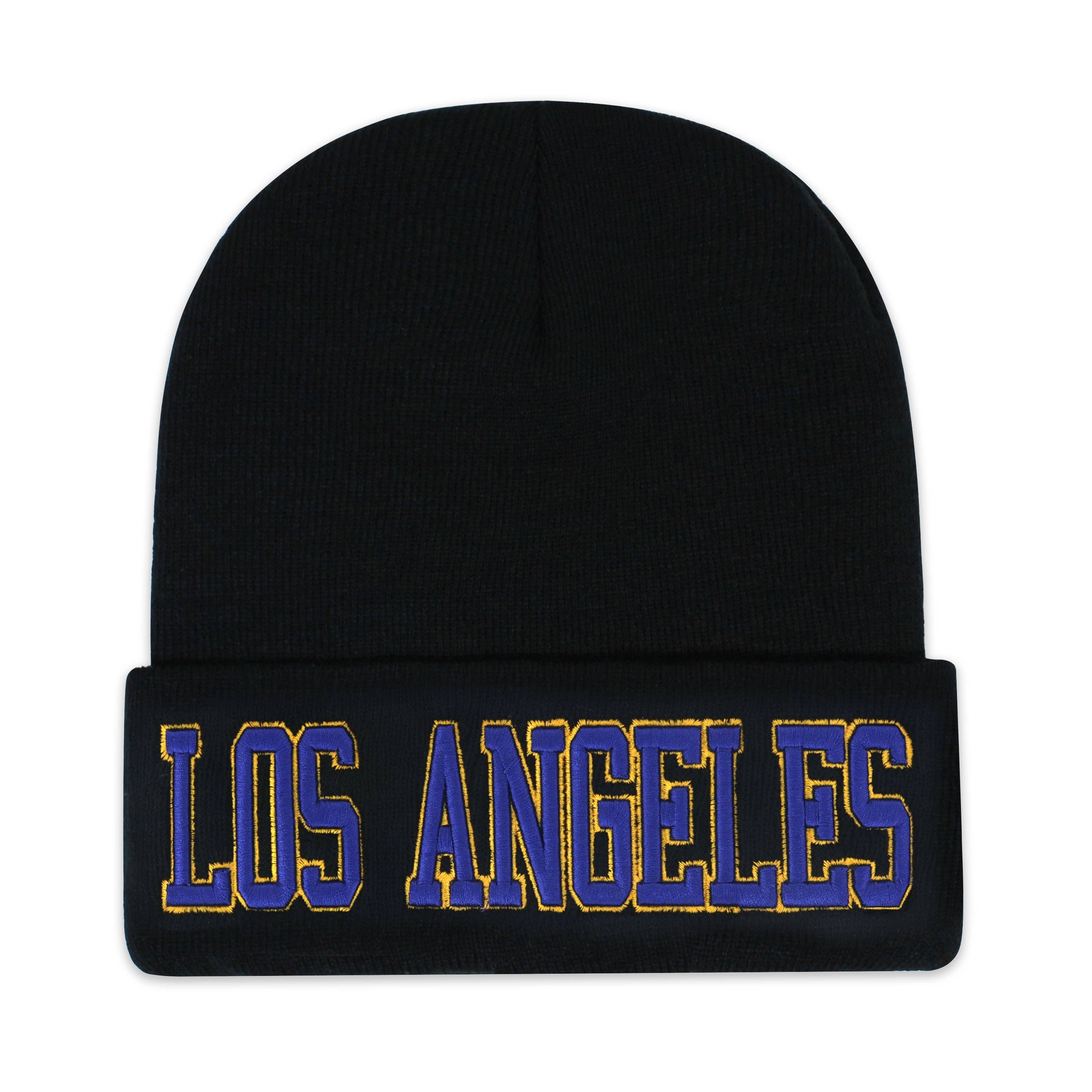 ChoKoLids - Vente Bonnet – unisexe - Bonnets noirs en tricot brodé 3D Football Sports Team City17