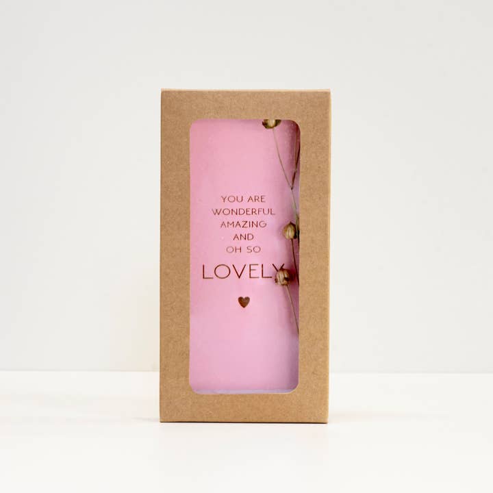 Æske med tørrede blomster 'Du er vidunderlig, fantastisk og så dejlig' for engroshandel hos My Paperstation