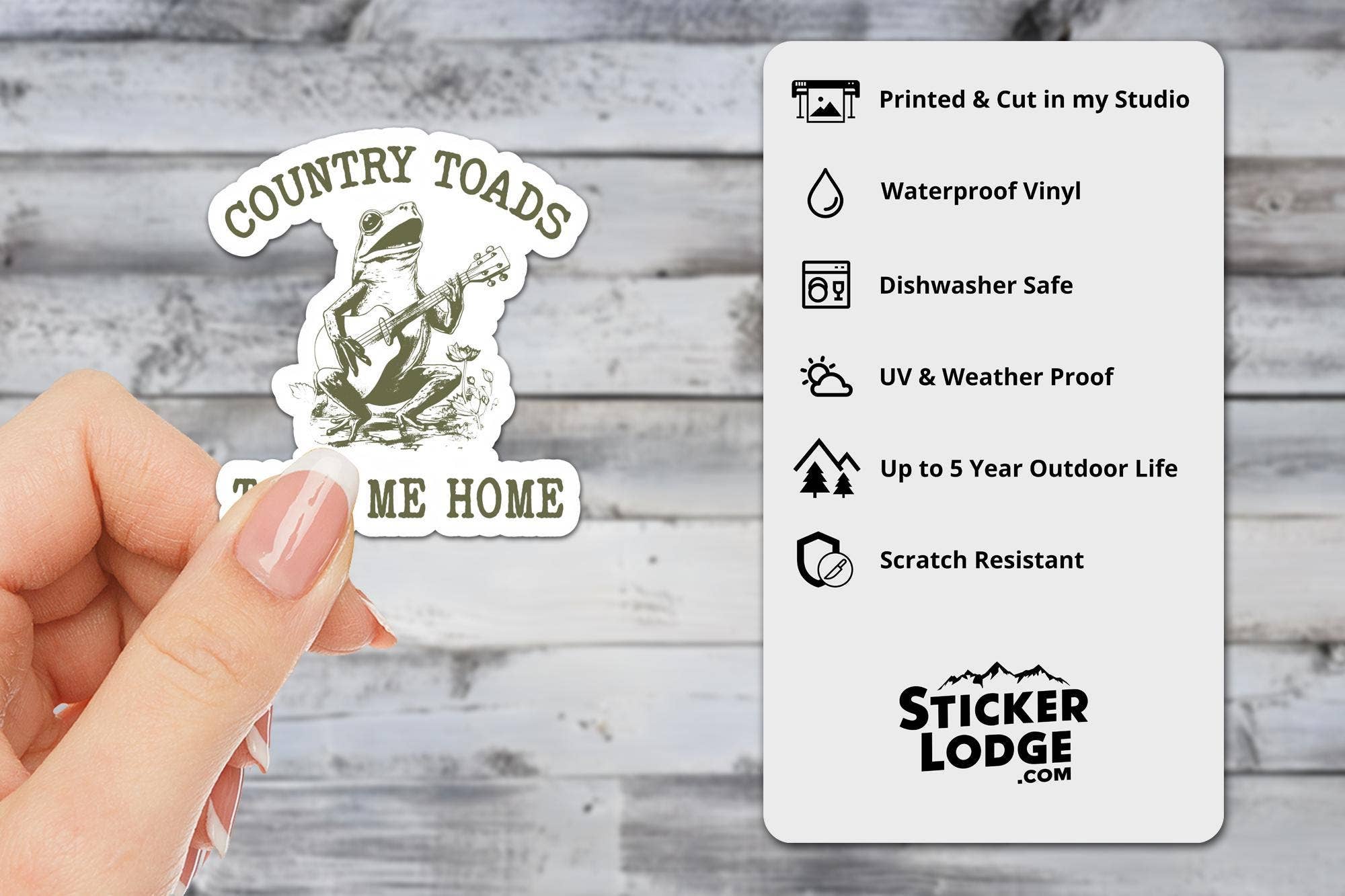 Sticker Lodge - Wholesale Sticker - Country Toads Take Me Home Vinyl Sticker1