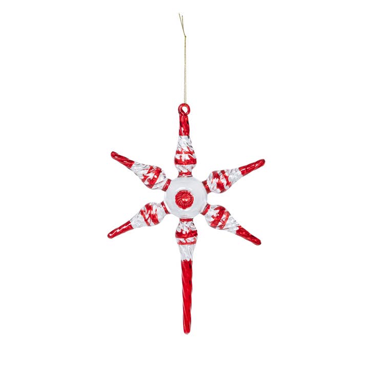 Promo Park Hill Collection Peppermint Twist Blown Glass Star for wholesale by Park Hill Collection