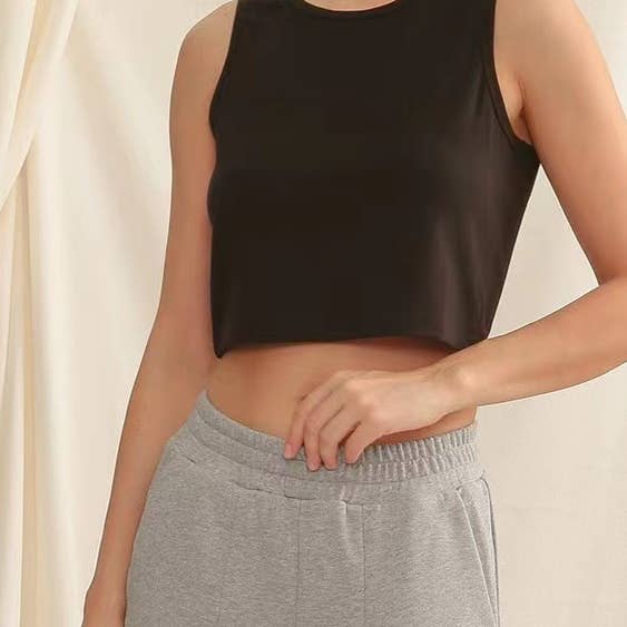 HIDDENBRAND - Wholesale Tank Top - Women's - Daily r-neck sleeveless tee athletic crop tank top14