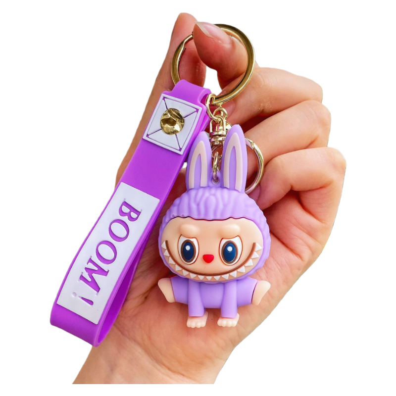 Auraquise - Vente Porte-clés – enfant - Porte-clés en silicone Monster Cozy Yoga Charm mignon dessin animé7