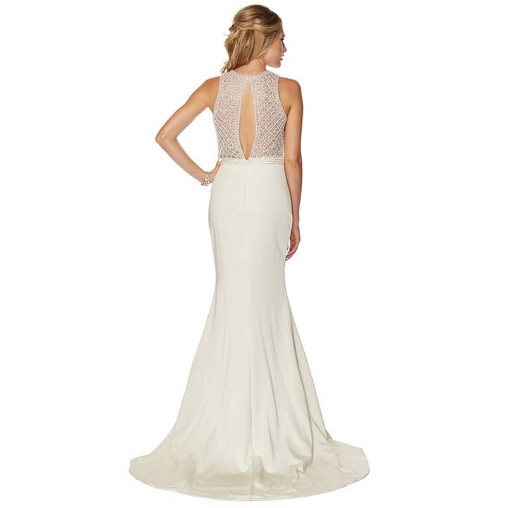 Juliet - Wholesale Gown - Women's - FITTED DRESS WITH BEADED BODICE EVENING GOWN