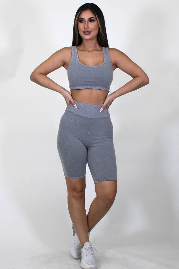 Junie – Großhandel Loungewear-Set – Damen – Mineralgewaschenes Tanktop und Biker Short Set41