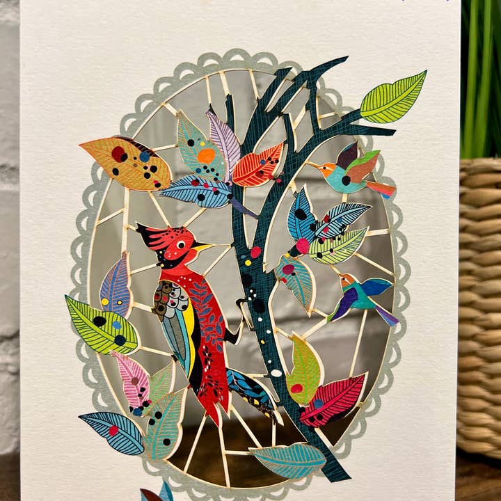 Shadywood Designs - Wholesale Everyday Greeting Card - Woodpecker laser cut card