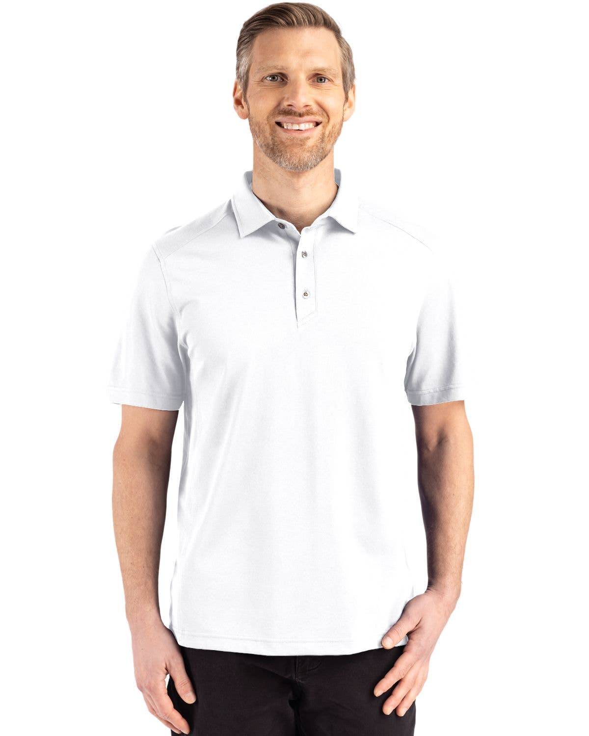 Cutter & Buck - Wholesale Polo - Men's - Cutter & Buck Advantage Refresh Mens Tri-Blend Pique Polo0
