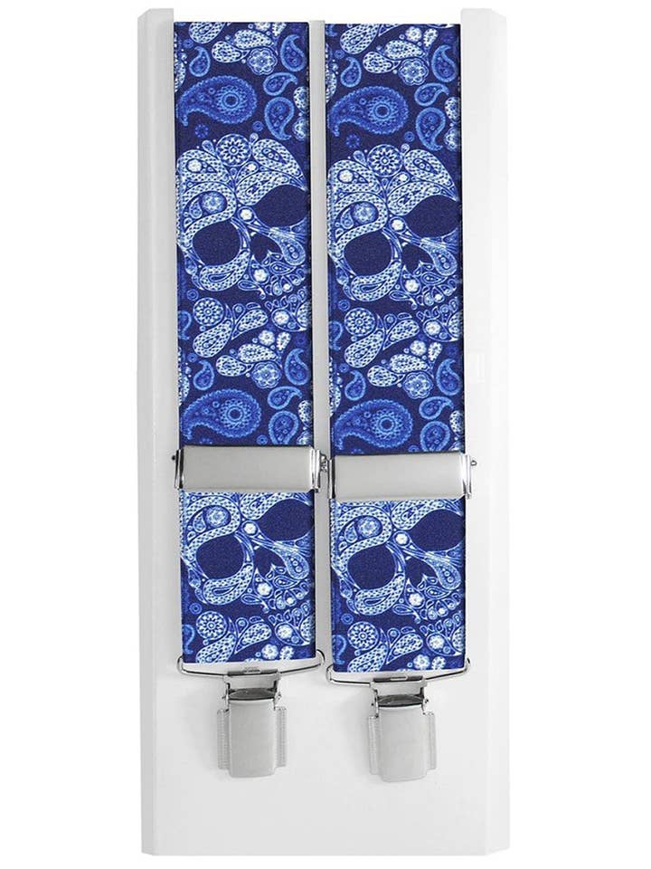 ALÇAS ELÁSTICAS MASCULINAS CALAVERAS BLUE FANTASY por atacado de Josvil