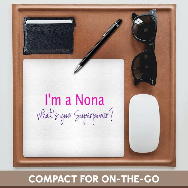3dRose - Wholesale Mousepad/Trackpad - 3dRose, Im a Nona - Whats your Superpower - hot pink - funny gift for grandma, Mouse Pad3