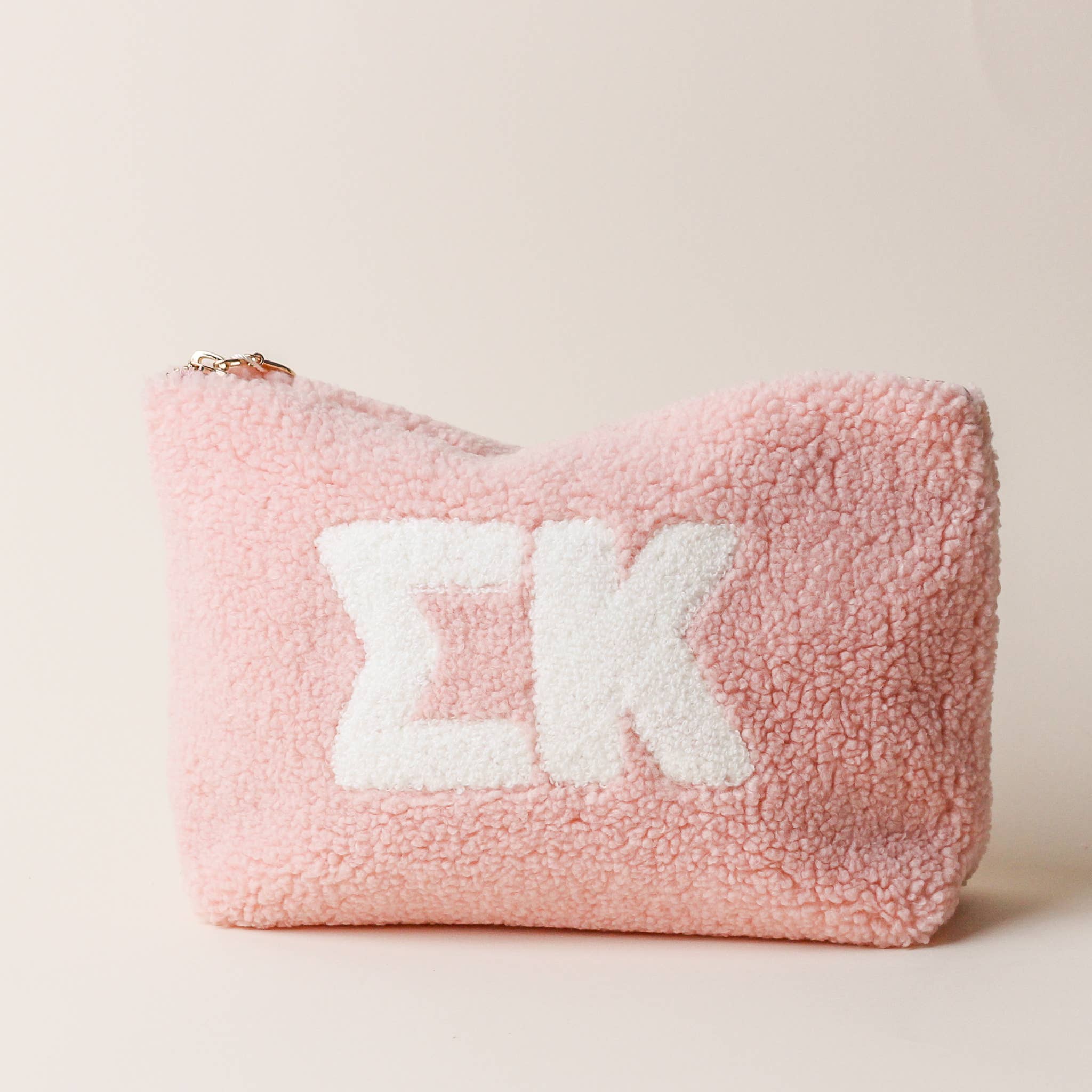 The Darling Effect - Wholesale Pouch - Women's - SORORITY SALE - Greek Letter Teddy Pouch - Blush10