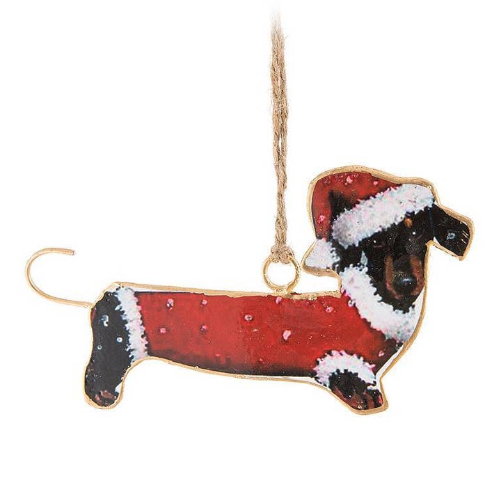 Abbott - Wholesale Ornament - Festive Dachsund Ornament