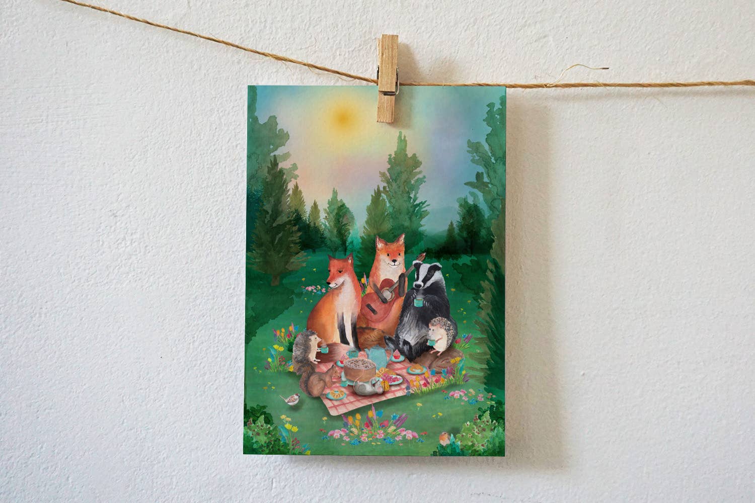 Lotte Drouen - Wholesale Everyday Greeting Card - Picnic among flowers map0