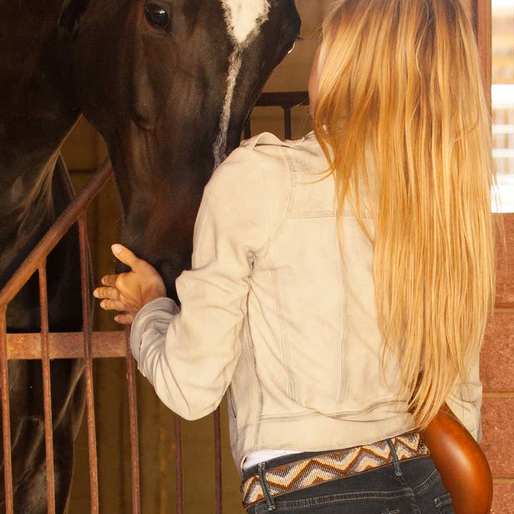 Zig Zag Brown Belt for wholesale by Global Girls