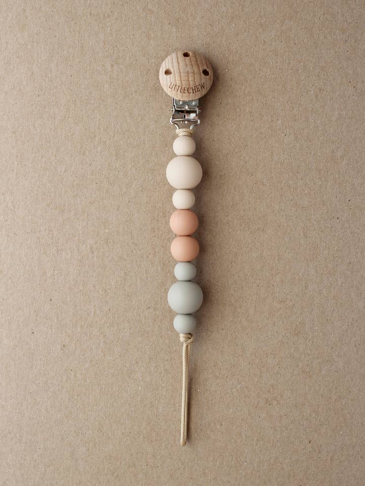Pacifier Clip - Kira | Pale for wholesale by Little Chew